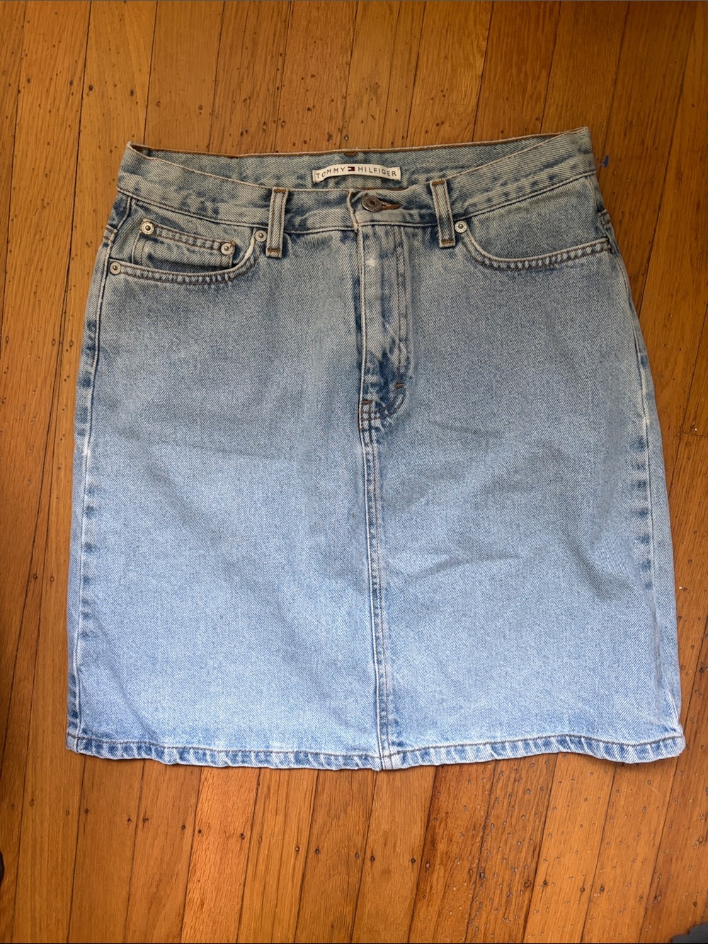 Tommy Hilfiger Light Wash Denim Skirt